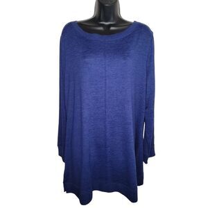 Denim & Co. Active Regular Brushed Heavenly Jersey Boatneck Tunic XL